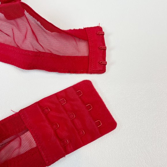 NWOT Victoria's Secret Bra 40DD Push-Up Red Gold Metallic - Picture 5 of 7